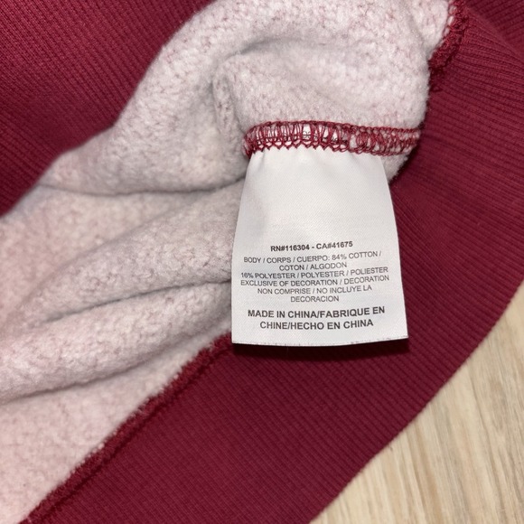 Converse All Star Burgundy Sweater Size‎ Large - Picture 6 of 7